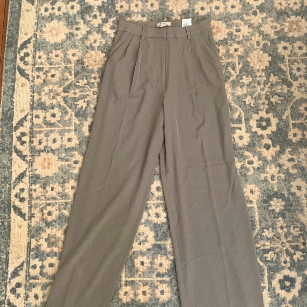 H&M grey high waisted trousers